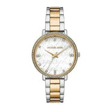 Michael Kors Pyper Three Hand White Dial Two Tone Steel Strap Watch For Women - MK4595 Authentic Buy Shop Now