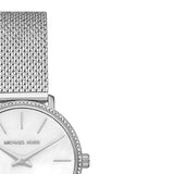Michael Kors Pyper Quartz Mother of Pearl White Dial Silver Mesh Strap Watch For Women - MK4618 Authentic Buy Shop Now