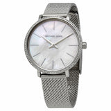 Michael Kors Pyper Quartz Mother of Pearl White Dial Silver Mesh Strap Watch For Women - MK4618 Authentic Buy Shop Now