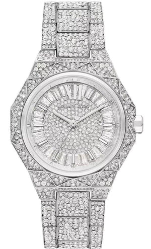 Michael Kors Raquel Three Hand Crystals Silver Dial Silver Steel Strap Watch For Women - MK4691 Authentic Buy Shop Now