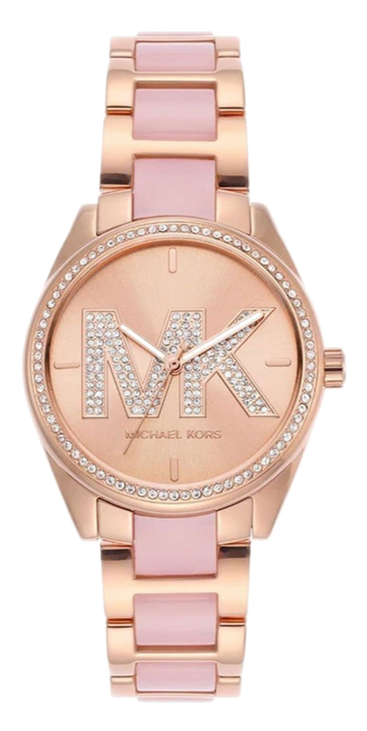 Michael Kors Janelle Analog Rose Gold Dial Two Tone Steel Strap Watch For Women - MK4731 Authentic Buy Shop Now