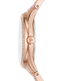 Michael Kors Janelle Analog Rose Gold Dial Two Tone Steel Strap Watch For Women - MK4731 Authentic Buy Shop Now