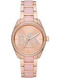 Michael Kors Janelle Analog Rose Gold Dial Two Tone Steel Strap Watch For Women - MK4731 Authentic Buy Shop Now