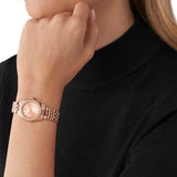 Michael Kors Lexington Three Hand Rose Gold Dial Rose Gold Steel Strap Watch For Women - MK4739 Authentic Buy Shop Now