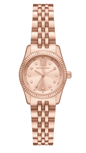 Michael Kors Lexington Three Hand Rose Gold Dial Rose Gold Steel Strap Watch For Women - MK4739 Authentic Buy Shop Now