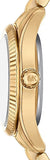 Michael Kors Lexington Three-Hand Blue Dial Gold Steel Strap Watch for Women - MK4802 Authentic Buy Shop Now