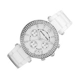 Michael Kors Parker White Dial White Ceramic Strap Watch for Women - MK5654 Authentic Buy Shop Now
