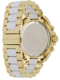 Michael Kors Bradshaw Chronograph White Dial Two Tone Steel Strap Watch For Women - MK5743 Authentic Buy Shop Now
