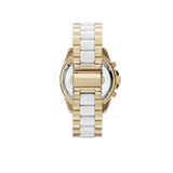 Michael Kors Bradshaw Chronograph White Dial Two Tone Steel Strap Watch For Women - MK5743 Authentic Buy Shop Now