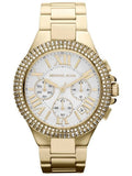 Michael Kors Camille Silver Diamonds Dial Gold Steel Strap Watch for Women - MK5756 Authentic Buy Shop Now