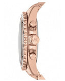 Michael Kors Everest Chronograph Black Dial Rose Gold Steel Strap Watch For Women - MK5875 Authentic Buy Shop Now