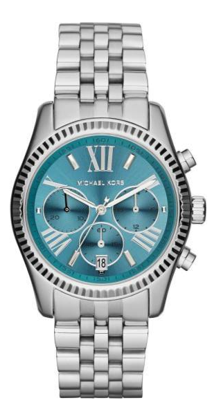 Michael Kors Lexington Chronograph Blue Dial Silver Steel Strap Watch For Women - MK5887 Authentic Buy Shop Now