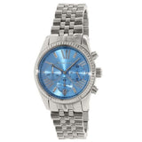 Michael Kors Lexington Chronograph Blue Dial Silver Steel Strap Watch For Women - MK5887 Authentic Buy Shop Now