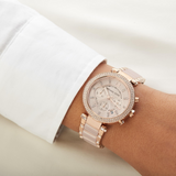 Michael Kors Parker Pink Dial Two Tone Steel Strap Watch for Women - MK5896 Authentic Buy Shop Now
