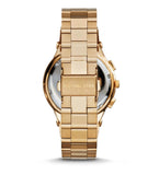 Michael Kors Wyatt Chronograph White Dial Gold Steel Strap Watch For Women - MK5933 Authentic Buy Shop Now