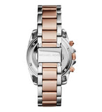 Michael Kors Blair Chronograph Black Dial Two Tone Steel Strap Watch For Women - MK6093 Authentic Buy Shop Now