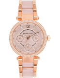 Michael Kors Parker Pink Dial Two Tone Steel Strap Watch for Women - MK6110 Authentic Buy Shop Now