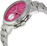 Michael Kors Runway Chronograph Pink Dial Silver Steel Strap Watch for Women - MK6160 Authentic Buy Shop Now