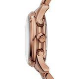 Michael Kors Runway Chronograph Turquoise Dial Rose Gold Steel Strap Watch For Women - MK6164 Authentic Buy Shop Now