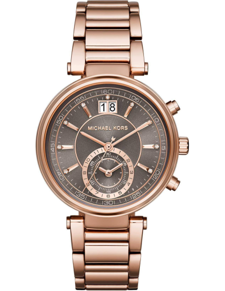 Michael Kors Sawyer Rose Gold Dial Rose Gold Steel Strap Watch for Women - MK6226 Authentic Buy Shop Now