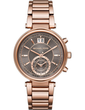 Michael Kors Sawyer Rose Gold Dial Rose Gold Steel Strap Watch for Women - MK6226 Authentic Buy Shop Now