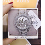 Michael Kors Mini Bradshaw Crystals Silver Dial Silver Steel Strap Watch For Women - MK6454 Authentic Buy Shop Now