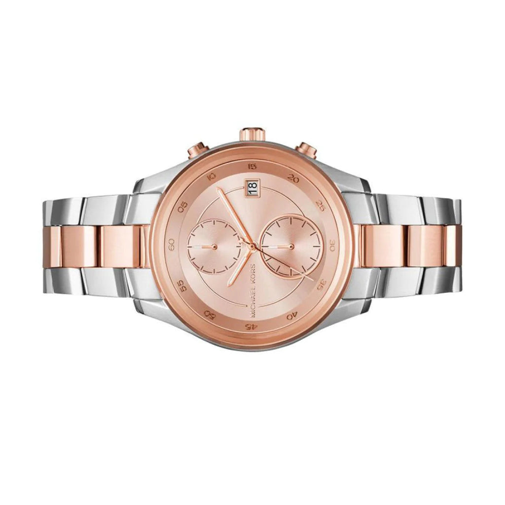 Michael Kors Blair Quartz Analog Rose Gold Dial Two Tone Steel Strap Watch For Women - MK6498 Authentic Buy Shop Now