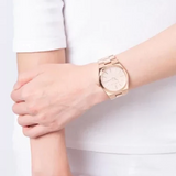 Michael Kors Channing Quartz Rose Gold Dial Rose Gold Steel Strap Watch For Women - MK6624 Authentic Buy Shop Now