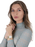 Michael Kors Whitney Three-Hand White Dial Gold Steel Strap Watch For Women - MK6693 Authentic Buy Shop Now