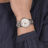 Michael Kors Camille Multifunction White Dial Two Tone Steel Strap Watch For Women - MK6846 Authentic Buy Shop Now