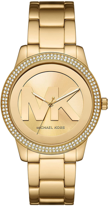 Michael Kors Tibby Three Hand Gold Dial Gold Steel Strap Watch For Women - MK6879 Authentic Buy Shop Now