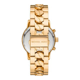 Michael Kors Ritz Chronograph Gold Dial Gold Steel Strap Watch For Women - MK6937 Authentic Buy Shop Now