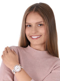 Michael Kors Parker Chronograph White Dial Two Tone Leather Strap Watch For Women - MK6950 Authentic Buy Shop Now