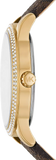 Michael Kors Tibby Multifunction Gold Dial Brown Leather Strap Watch For Women - MK6966 Authentic Buy Shop Now