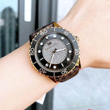 Michael Kors Runway Quartz Black Dial Brown Leather Strap Watch For Women - MK6979 Authentic Buy Shop Now