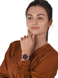 Michael Kors Parker Chronograph Red Dial Red Leather Strap Watch For Women - MK6986 Authentic Buy Shop Now
