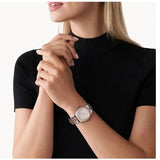 Michael Kors Lennox Three Hand Quartz Silver Dial Two Tone Steel Strap Watch For Women - MK6989 Authentic Buy Shop Now