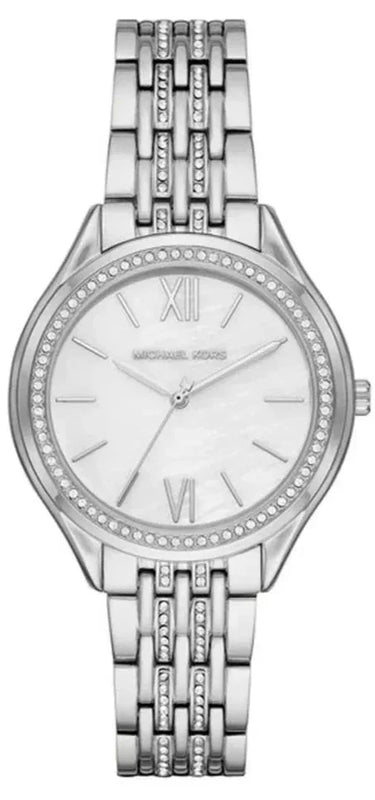 Michael Kors Mindy White Dial Silver Steel Strap Watch For Women - MK7075 Authentic Buy Shop Now