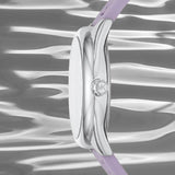 Michael Kors Janelle Three Hand Purple Dial Purple Rubber Strap Watch For Women - MK7143 Authentic Buy Shop Now