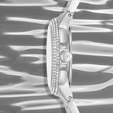 Michael Kors Camille Chronograph White Dial Silver Steel Strap Watch For Women - MK7198 Authentic Buy Shop Now