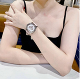 Michael Kors Multifunction Silver Dial Pink Leather Strap Watch For Women - MK7206 Authentic Buy Shop Now