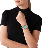 Michael Kors Lexington Quartz Blue Dial Gold Steel Strap Watch For Women - MK3271 Authentic Buy Shop Now
