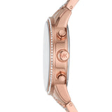 Michael Kors Ritz Chronograph Rose Gold Dial Rose Gold Steel Strap Watch For Women - MK7223 Authentic Buy Shop Now