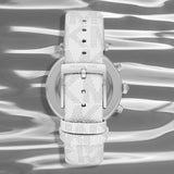Michael Kors Parker Chronograph White Dial White Leather Strap Watch For Women - MK7226 Authentic Buy Shop Now