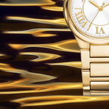 Michael Kors Camille Quartz White Dial Gold Steel Strap Watch For Women - MK7255 Authentic Buy Shop Now