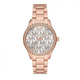 Michael Kors Layton Three Hand Silver Dial Rose Gold Steel Strap Watch For Women - MK7297 Authentic Buy Shop Now