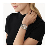 Michael Kors Layton Three Hand Pink Dial Silver Steel Strap Watch For Women - MK7298 Authentic Buy Shop Now