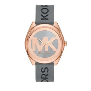 Michael Kors Janelle Three Hand Grey Dial Grey Rubber Strap Watch For Women - MK7314 Authentic Buy Shop Now