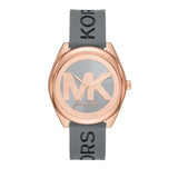Michael Kors Janelle Three Hand Grey Dial Grey Rubber Strap Watch For Women - MK7314 Authentic Buy Shop Now