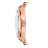 Michael Kors Lennox Three Hand Black Dial Rose Gold Steel Strap Watch For Women - MK7392 Authentic Buy Shop Now